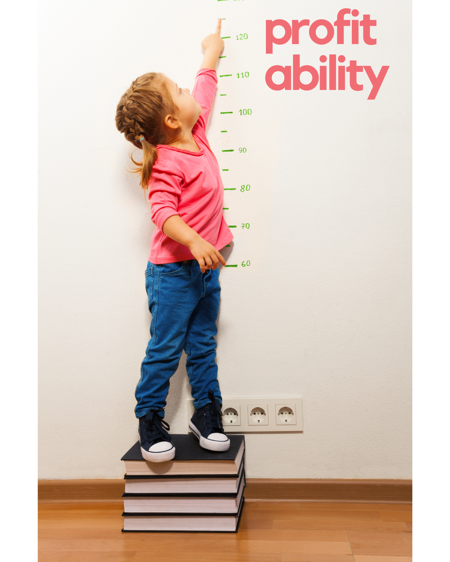 young child reaching up on growth chart